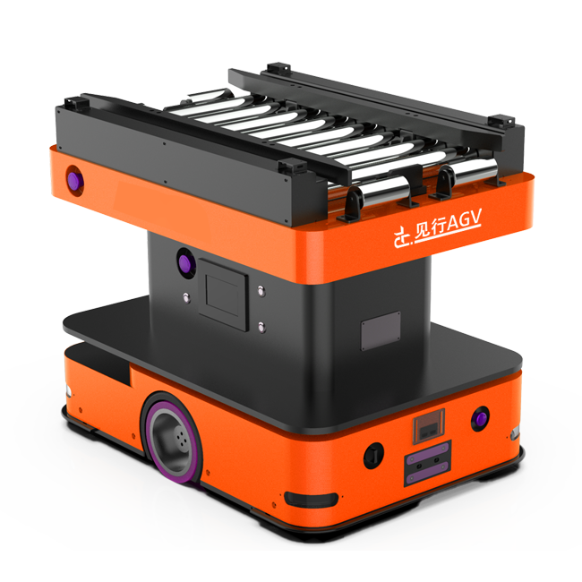 Double-layer, dual-station piggyback mobile AGV trolley
