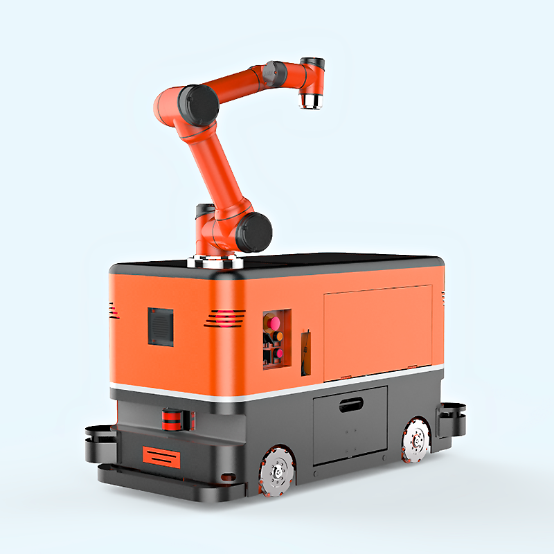 Omni-directional manipulator cooperative AGV car